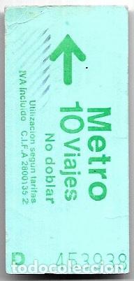 Collectionnisme Billets de transport: Billete Metro Madrid