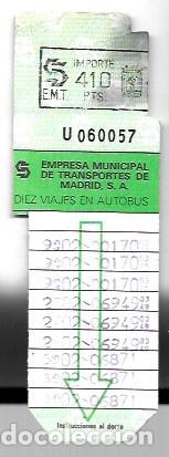 Coleccionismo billetes de transporte: Bonobus Madrid - Foto 1