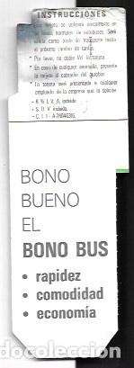 Coleccionismo billetes de transporte: Bonobus Madrid - Foto 2