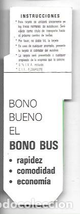 Coleccionismo billetes de transporte: Bonobus Madrid - Foto 2