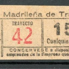 Collezionismo Biglietti di trasporto: GSC 505 MADRID - BILLETE DE TRANVIAS DE MADRID // (ALB MAD-2). Lote 317351908