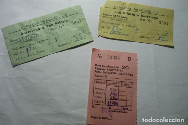 Collectionnisme Billets de transport: LOTE BILLETES DE VIAJES ELCHE -ALICANTE -- LA HISPANO HILARIENSE