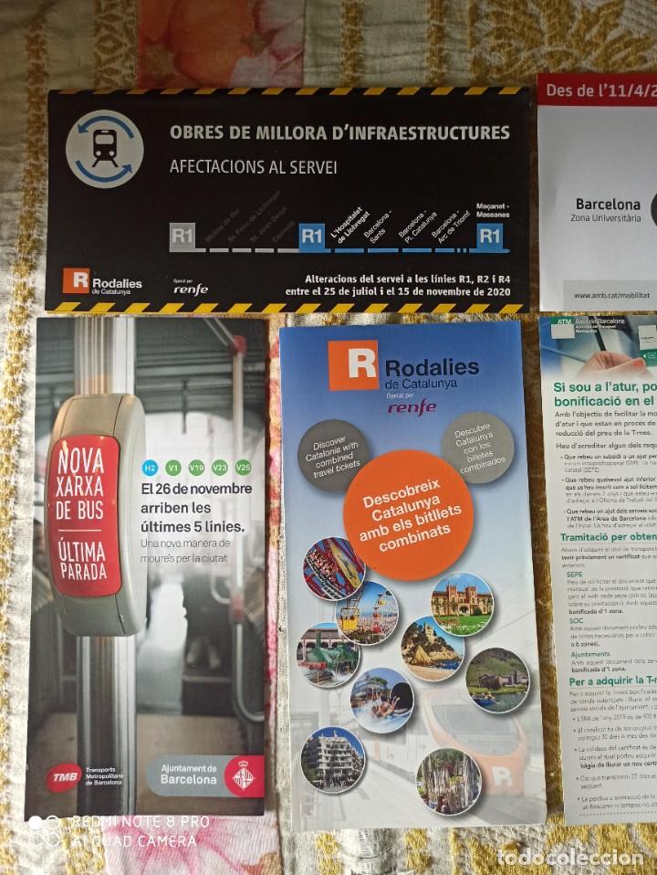 Coleccionismo billetes de transporte: TMB. Renfe. Tripticos - Foto 1