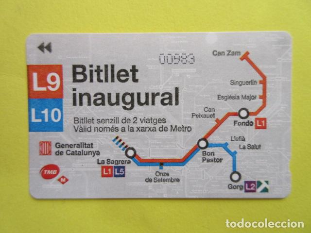 Colecionismos Bilhetes de Transporte: METRO BARCELONA TARJETA INAUGURAL LINEA 9 Y 10