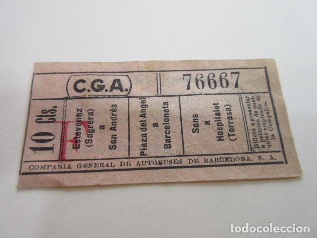 Collectionnisme Billets de transport: BILLETE CAPICUA 76667 AUTOBUS CGA COMPA&Ntilde;IA GENERAL AUTOBUSES - DIME QUE NUMERO BUSCAS O QUE TEMATICA