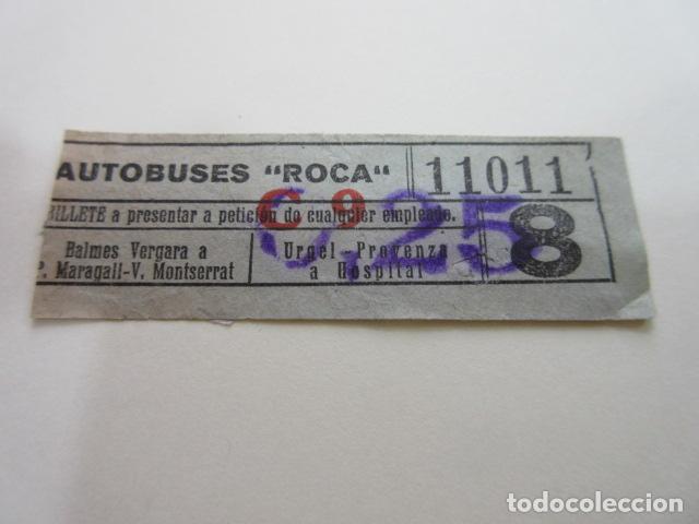 Collectionnisme Billets de transport: BILLETE CAPICUA 11011 AUTOBUS ROCA BARCELONA VER TRAYECTOS FOTO - DIME QUE NUMERO BUSCAS O TEMATICA