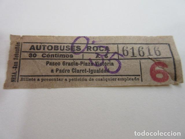 Collectionnisme Billets de transport: BILLETE CAPICUA 61616 AUTOBUS ROCA BARCELONA VER TRAYECTOS FOTO - DIME QUE NUMERO BUSCAS O TEMATICA