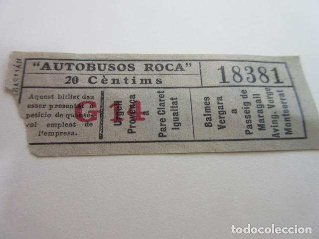 Colecionismos Bilhetes de Transporte: BILLETE CAPICUA 18381 AUTOBUS ROCA BARCELONA VER TRAYECTOS FOTO - DIME QUE NUMERO BUSCAS O TEMATICA