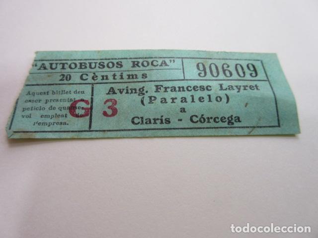 Colecionismos Bilhetes de Transporte: BILLETE CAPICUA 90609 AUTOBUS ROCA BARCELONA VER TRAYECTOS FOTO - DIME QUE NUMERO BUSCAS O TEMATICA