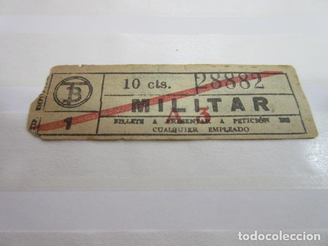 Colecionismos Bilhetes de Transporte: BILLETE CAPICUA 28882 TRANVIA BARCELONA TB MILITAR - DIME QUE NUMERO BUSCAS O TEMATICA