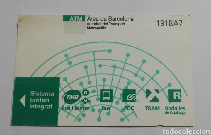 Colecionismos Bilhetes de Transporte: Billete Metro de Barcelona Ticket prueba de impresi&oacute;n Tarjeta ATM Rodalies Bus