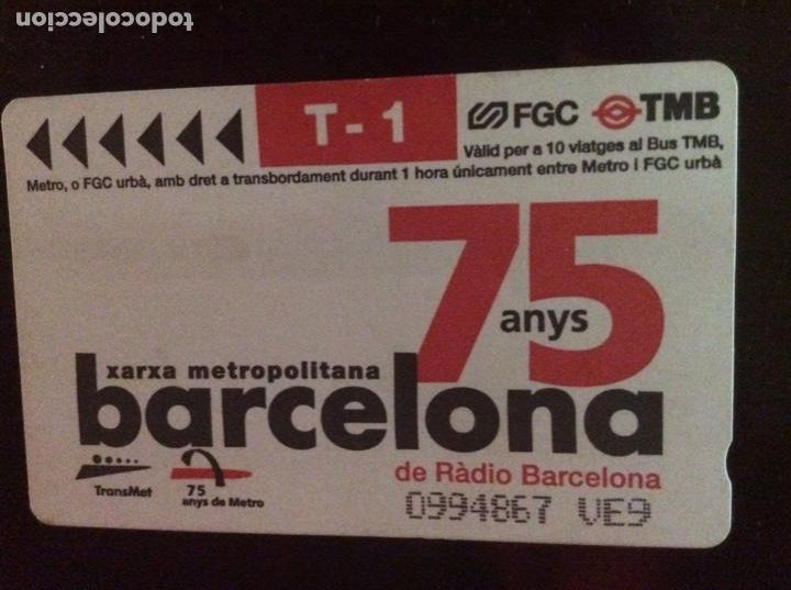 Colecionismos Bilhetes de Transporte: TARJETA DE METRO BARCELONA T-2. MULTIVIAJE. 75 A&Ntilde;OS DE RADIO BARCELONA. A&Ntilde;OS 90