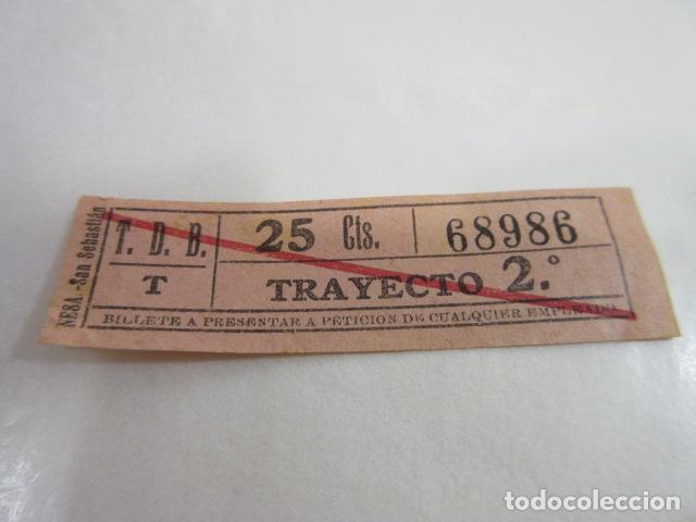 Colecionismos Bilhetes de Transporte: BILLETE CAPICUA 68986 TDB BARCELONA TRAYECTOS FOTO - DIME QUE NUMERO BUSCAS O TEMATICA