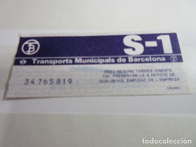 Collectables Transport Tickets: BILLETE S-1 PRIMER LOGO OLIMPIADAS BARCELONA 1992