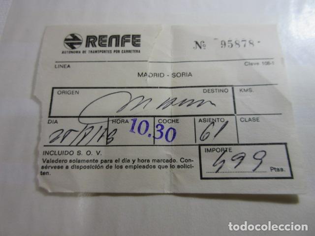 Colecionismos Bilhetes de Transporte: BILLETE AUTONOMA TRANSPORTE CARRETERA FERROCARRILES AUTOBUS RENFE