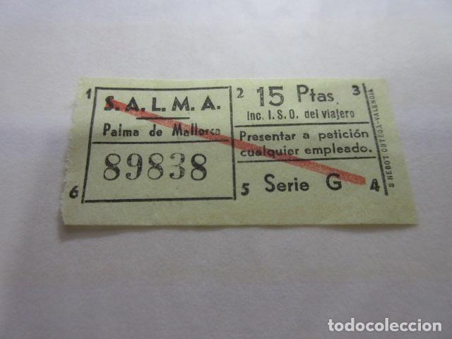 Coleccionismo billetes de transporte: BILLETE SALMA PALMA DE MALLORCA