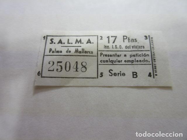 Colecionismos Bilhetes de Transporte: BILLETE SALMA PALMA DE MALLORCA