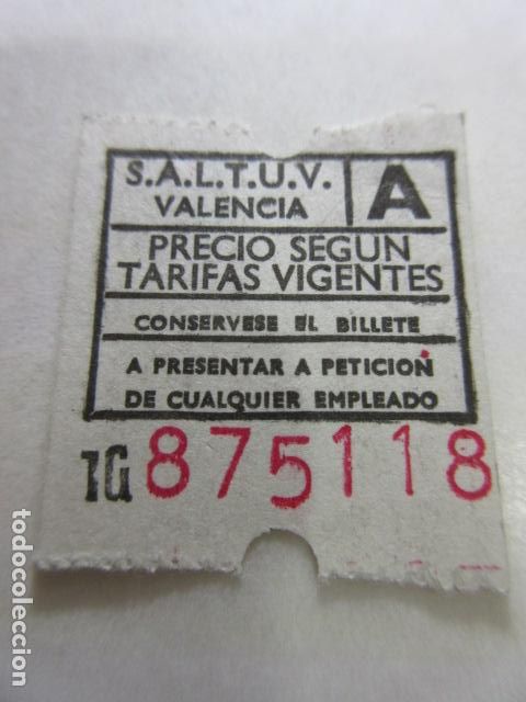 Sammeln von Fahrkarten: BILLETE SALTUV VALENCIA