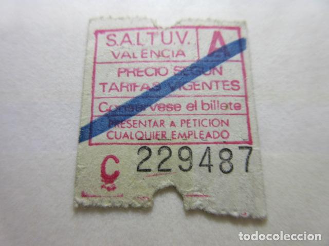 Colecionismos Bilhetes de Transporte: BILLETE SALTUV VALENCIA