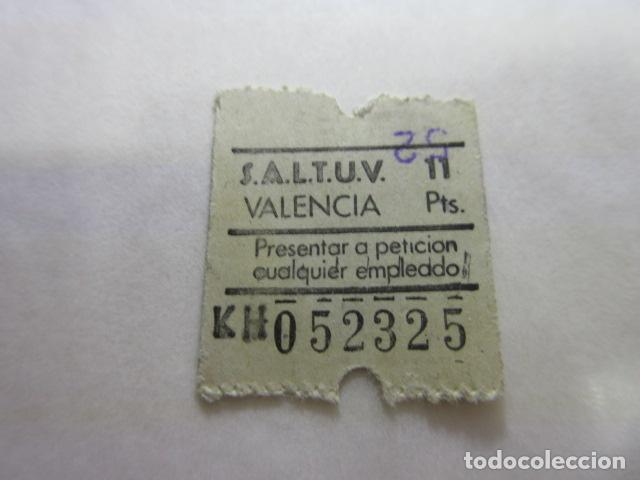 Coleccionismo billetes de transporte: BILLETE SALTUV VALENCIA