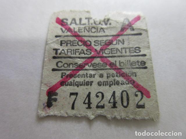 Colecionismos Bilhetes de Transporte: BILLETE SALTUV VALENCIA