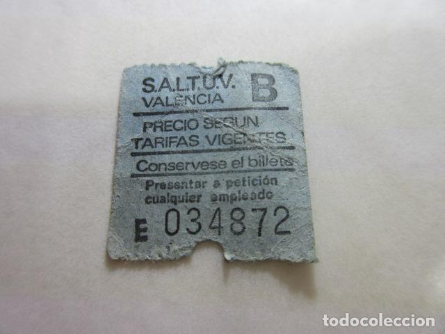 Colecionismos Bilhetes de Transporte: BILLETE SALTUV VALENCIA