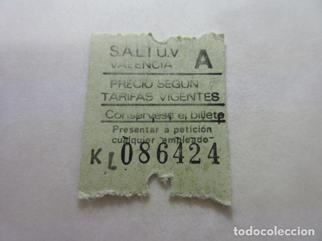Colecionismos Bilhetes de Transporte: BILLETE SALTUV VALENCIA