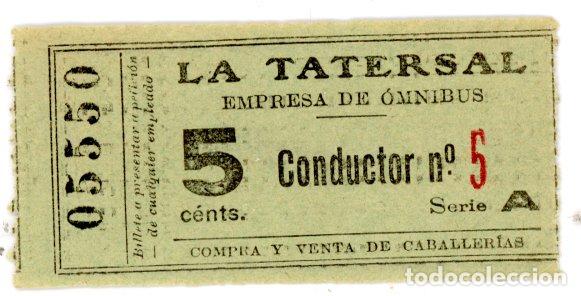 Colecionismos Bilhetes de Transporte: (F02/1) GSC 055 BCN - BILLETE DE LA TATERSAL BARCELONA // (T-A6)