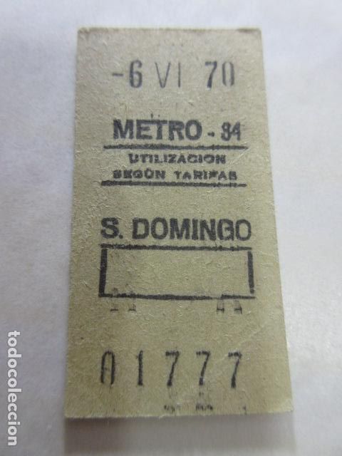 Coleccionismo Billetes de transporte: COLECCION MADRID - REFERENCIA: REFMM01 - METRO MADRID PARADA S. DOMINGO - 34