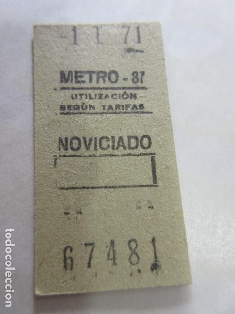 Coleccionismo Billetes de transporte: COLECCION MADRID - REFERENCIA: REFMM01 - METRO MADRID PARADA NOVICIADO - 37