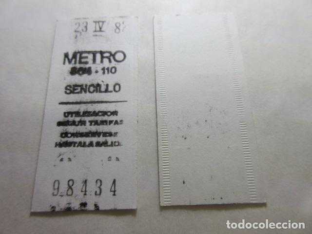Coleccionismo Billetes de transporte: COLECCION MADRID REFERENCIA: REFMM01 - METRO MADRID 504 - 110 SIN PUBLIDAD