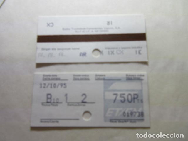 Coleccionismo Billetes de transporte: BILLETE EUSKO TRENBIDEAK FERROCARRILES VASCOS TODOS DIFERENTES REFFV001 - VER FOTO ZONA PRECIO TRASE