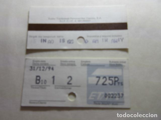 Collectables Transport Tickets: BILLETE EUSKO TRENBIDEAK FERROCARRILES VASCOS TODOS DIFERENTES REFFV001 - VER FOTO ZONA PRECIO TRASE