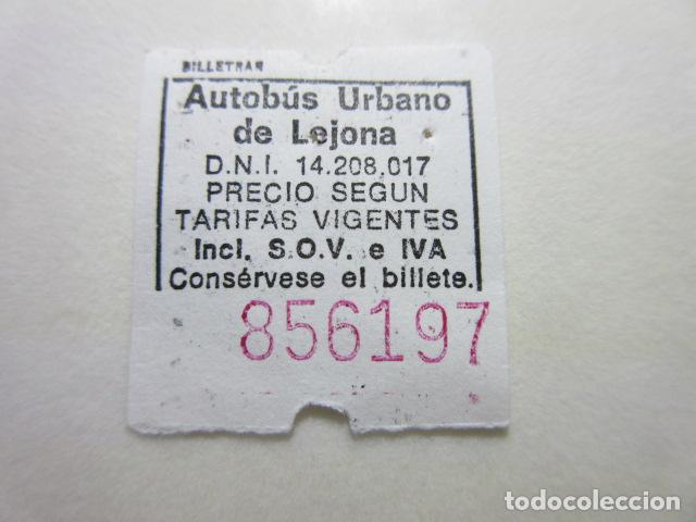 Collectionnisme Billets de transport: BILLETE AUTOBUS URBANO DE LEJONA - BILLETRAN - MODELO SIN LETRA SERIE