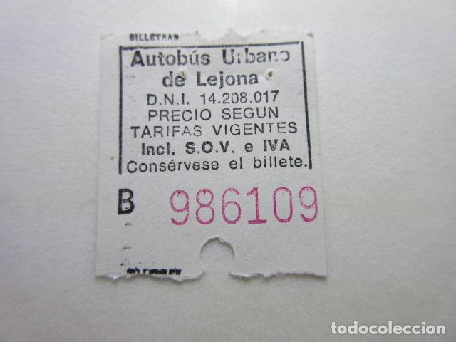 Collectionnisme Billets de transport: BILLETE AUTOBUS URBANO DE LEJONA - BILLETRAN - MODELO LETRA SERIE B