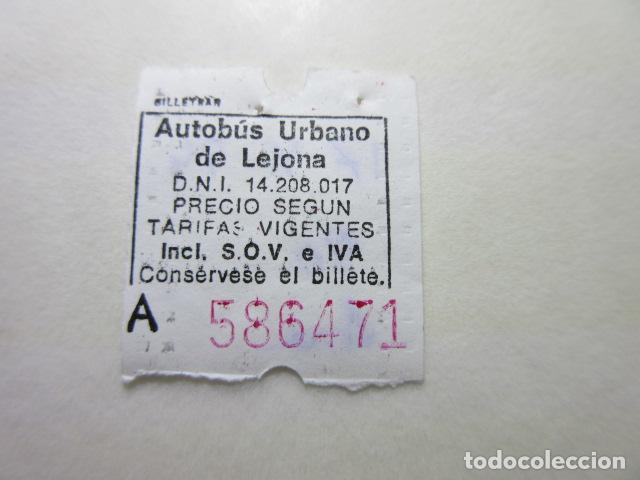 Collectionnisme Billets de transport: BILLETE AUTOBUS URBANO DE LEJONA - BILLETRAN - MODELO LETRA SERIE A - MODELO 1