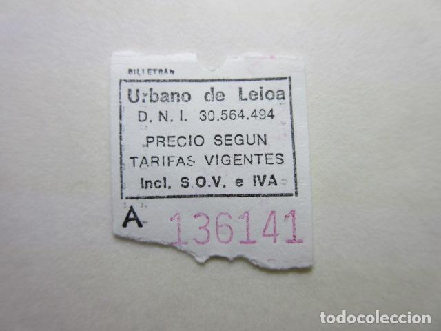 Collectionnisme Billets de transport: BILLETE AUTOBUS URBANO DE LEJONA - BILLETRAN - MODELO LETRA SERIE A - MODELO 2