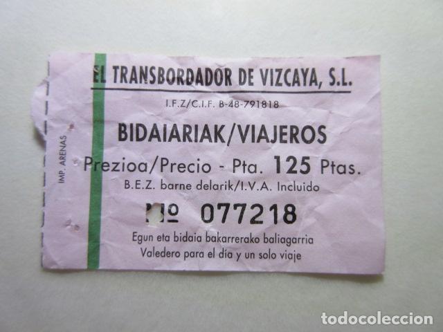 Collectionnisme Billets de transport: BILLETE PUENTE DE VIZKAYA