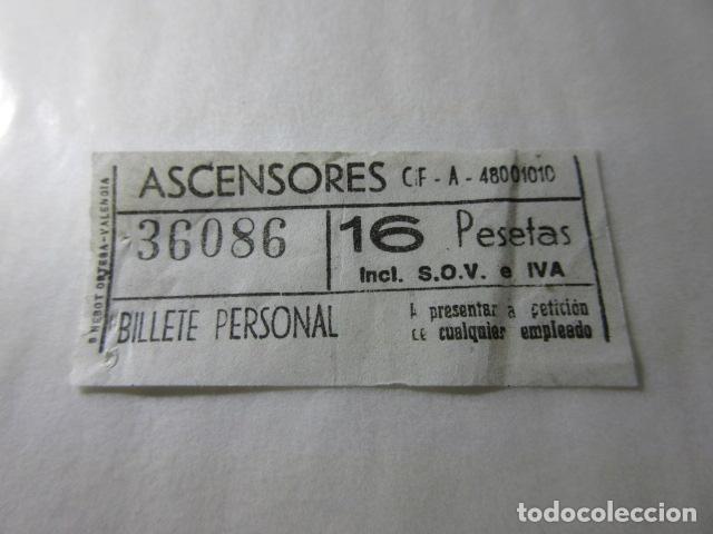 Collectionnisme Billets de transport: BILLETE BILBAO ASCENSORES