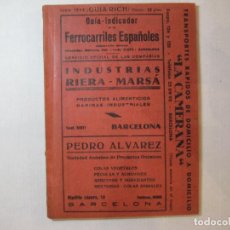 Coleccionismo Billetes de transporte: FERROCARRILES ESPAÑOLES-JUNIO 1953-GUIA INDICADORN-VER FOTOS-(K-5910). Lote 322880638