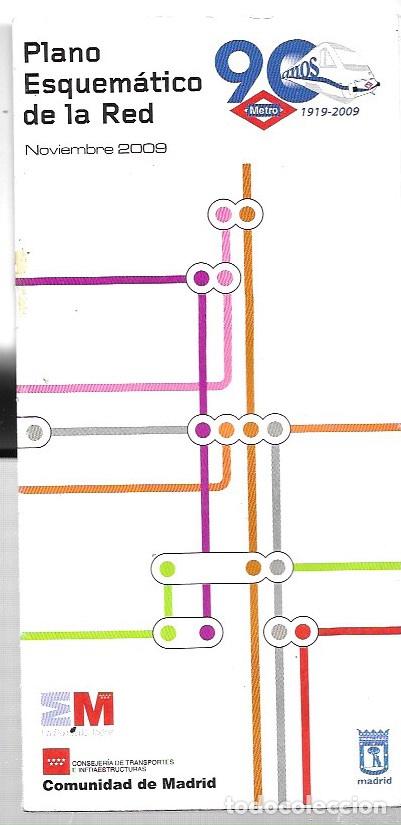Collectionnisme Billets de transport: Plano Metro Madrid