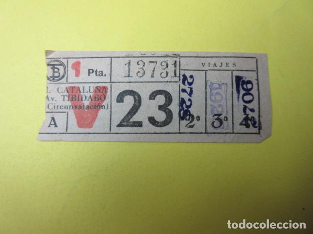 Collectionnisme Billets de transport: BILLETE CAPICUA 13731 TRANVIAS DE BARCELONA TB V VIERNES LINEA 23