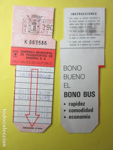 Collectables Transport Tickets: COLECCION MADRID - EMT - TARJETAS RESITIVAS - REF: TR-MAD-001-EMT -290 PESETAS SERIE NEGRA NO PUBLIC