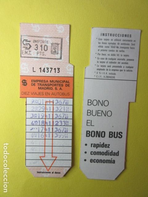 Sammeln von Fahrkarten: COLECCION MADRID - EMT - TARJETAS RESITIVAS - REF: TR-MAD-001-EMT -310 PESETAS SERIE NEGRA NO PUBLIC