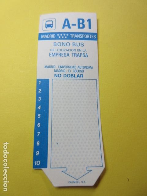 Sammeln von Fahrkarten: COLECCION MADRID -TARJETAS RESITIVAS - REF: TR-MAD-001-EMT - EMPRESA TRAPSA BONO BUS SIN USAR