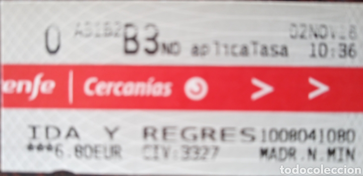 Collectionnisme Billets de transport: BILLETE CERCAN&Iacute;AS RENFE