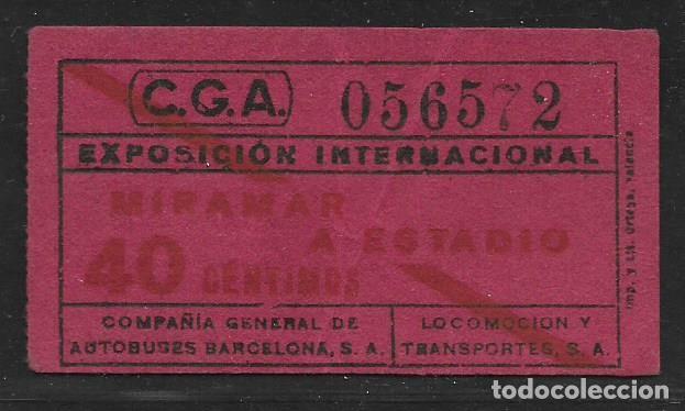 Collectionnisme Billets de transport: BARCELONA,-MIRAMAR A ESTADIO,- EXPOCION INTERNACIONAL, VER FOTO