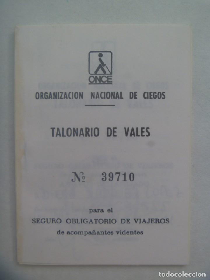 Collectionnisme Billets de transport: ORGANIZACION NACIONAL DE CIEGOS, ONCE : TALONARIO DE VALES DE VIAJE . SEVILLA, 1994