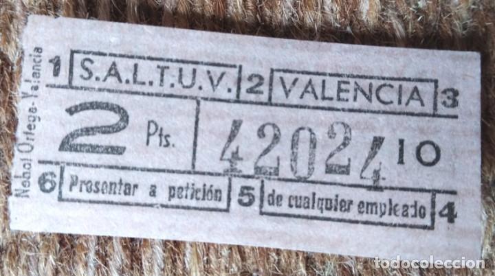 Collectionnisme Billets de transport: billete saltuv - valencia - capicua - Sociedad An&oacute;nima Laboral de Transportes Urbanos de Valencia
