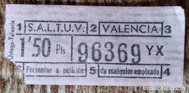 Collectionnisme Billets de transport: billete saltuv - valencia - capicua - Sociedad An&oacute;nima Laboral de Transportes Urbanos de Valencia